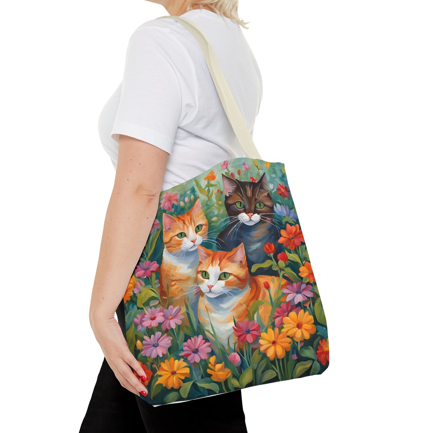 Bag Cats in love, Tote Bag, Bag for Animal Lover, Bohemian Style,