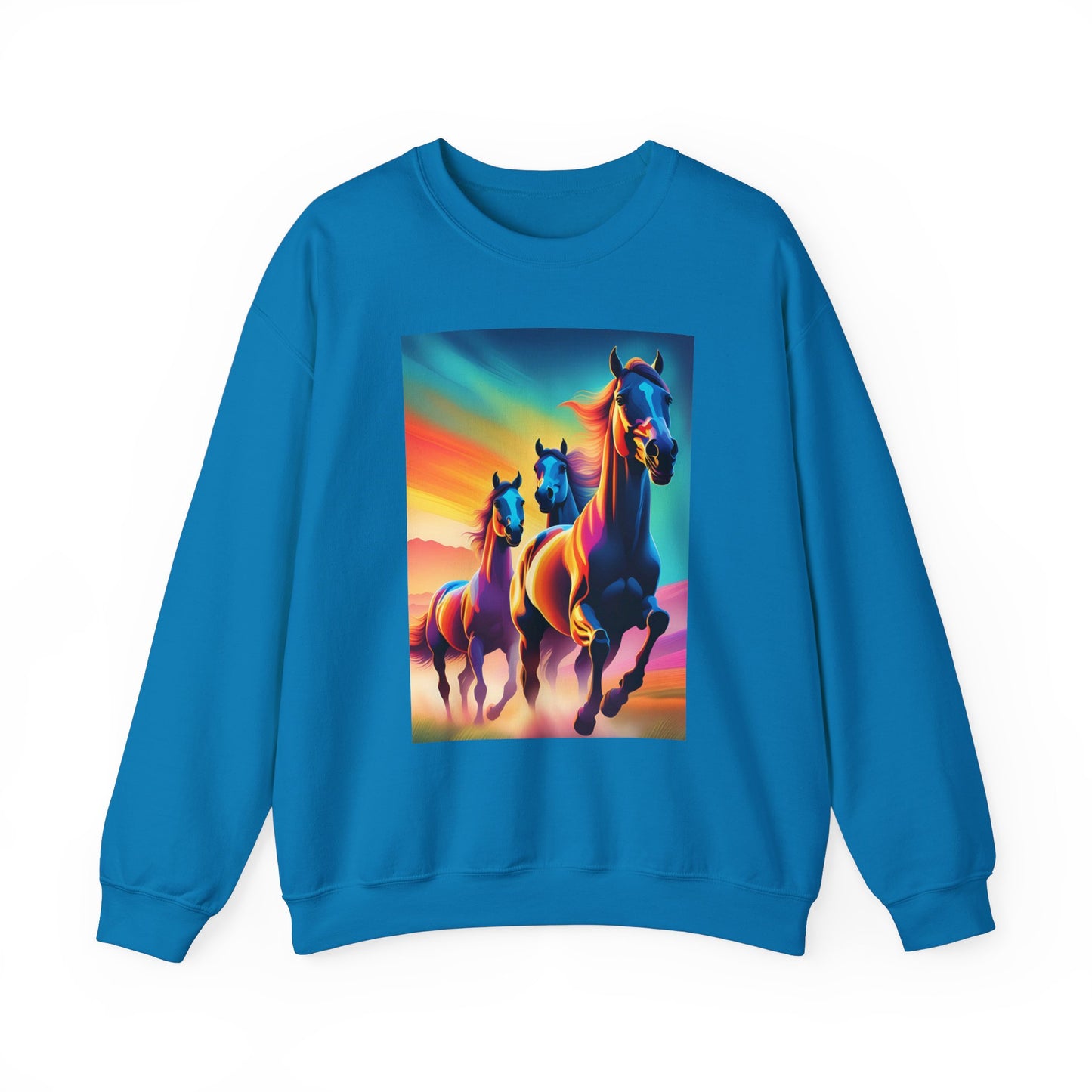 Unisex Heavy Blend™ Crewneck Sweatshirt horses woman Man
