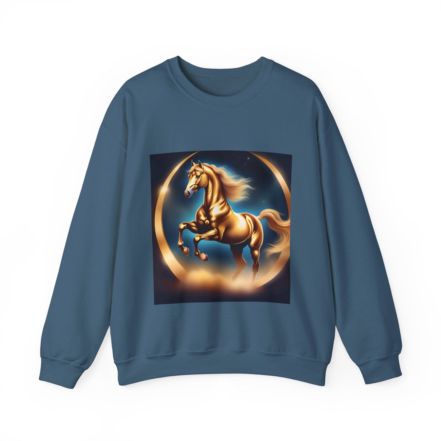 Unisex Heavy Blend™ Crewneck Sweatshirt one horse woman Man