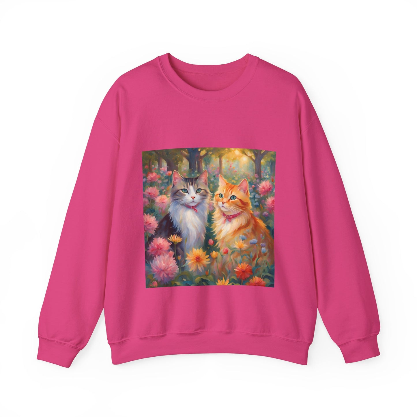 Copy of Unisex Heavy Blend™ Crewneck Sweatshirt woman Man two cats