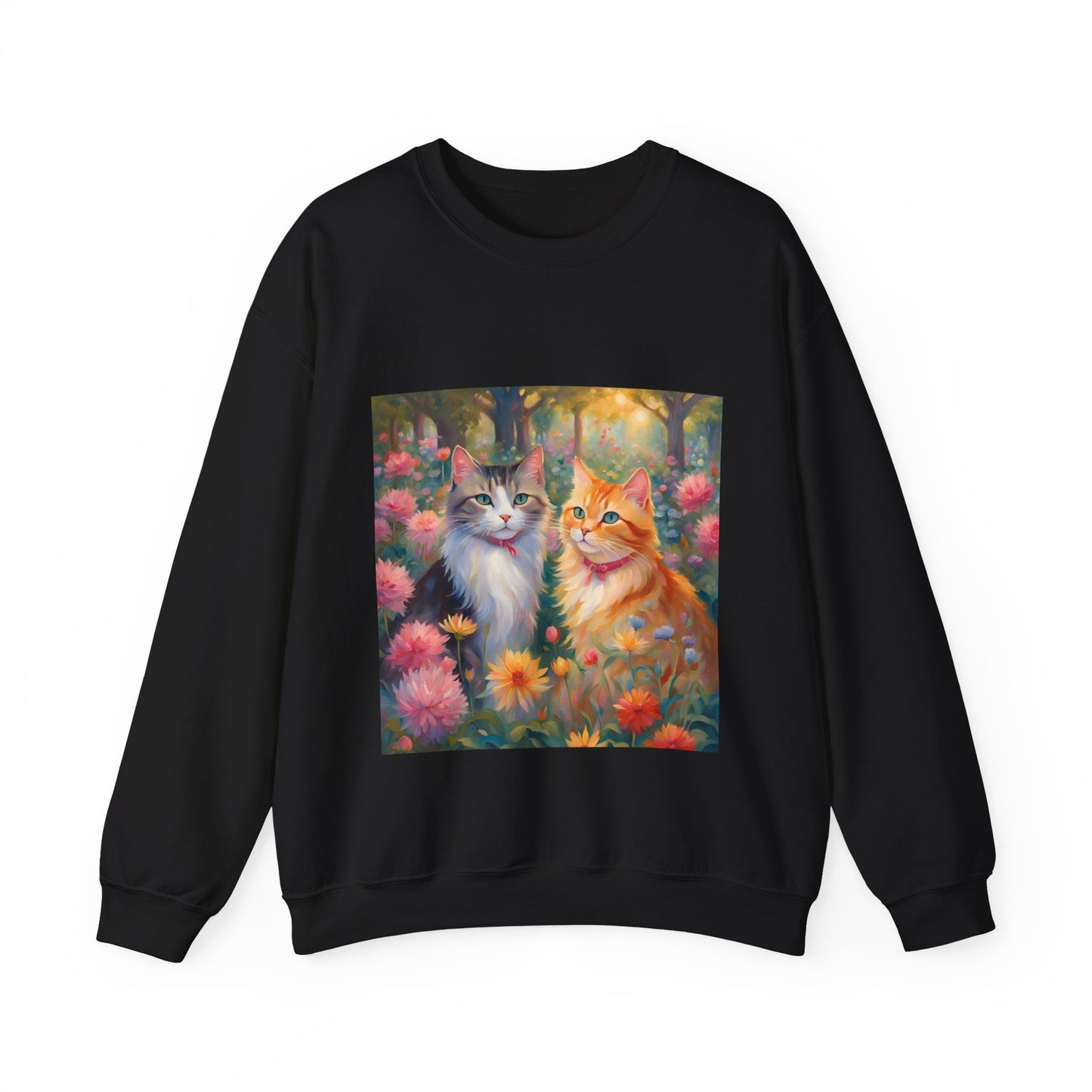 Copy of Unisex Heavy Blend™ Crewneck Sweatshirt woman Man two cats