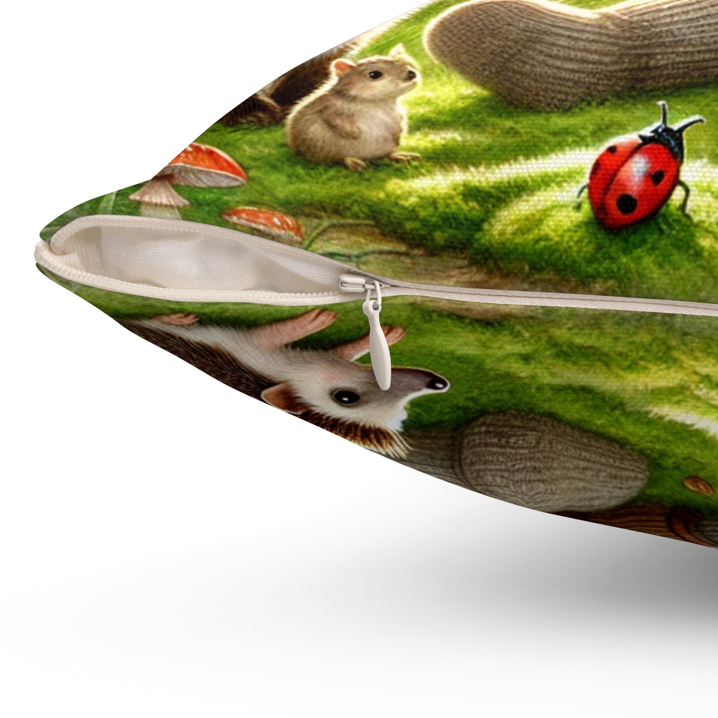Coussin fantaisie pour enfant, motif forêt, décoration d'intérieur cosy, décoration de chambre d'enfant, amoureux de la nature