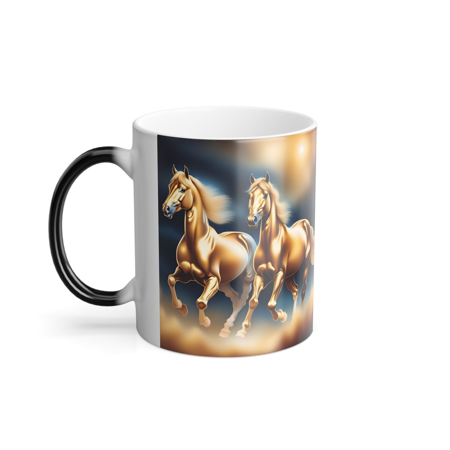 Color Morphing Mug, 11oz two horses