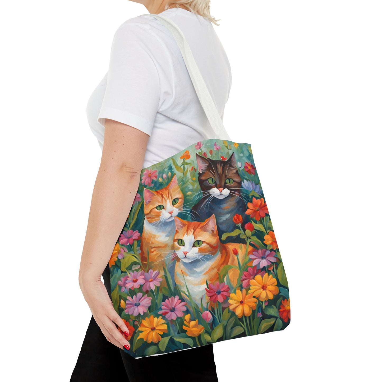 Bag Cats in love, Tote Bag, Bag for Animal Lover, Bohemian Style,