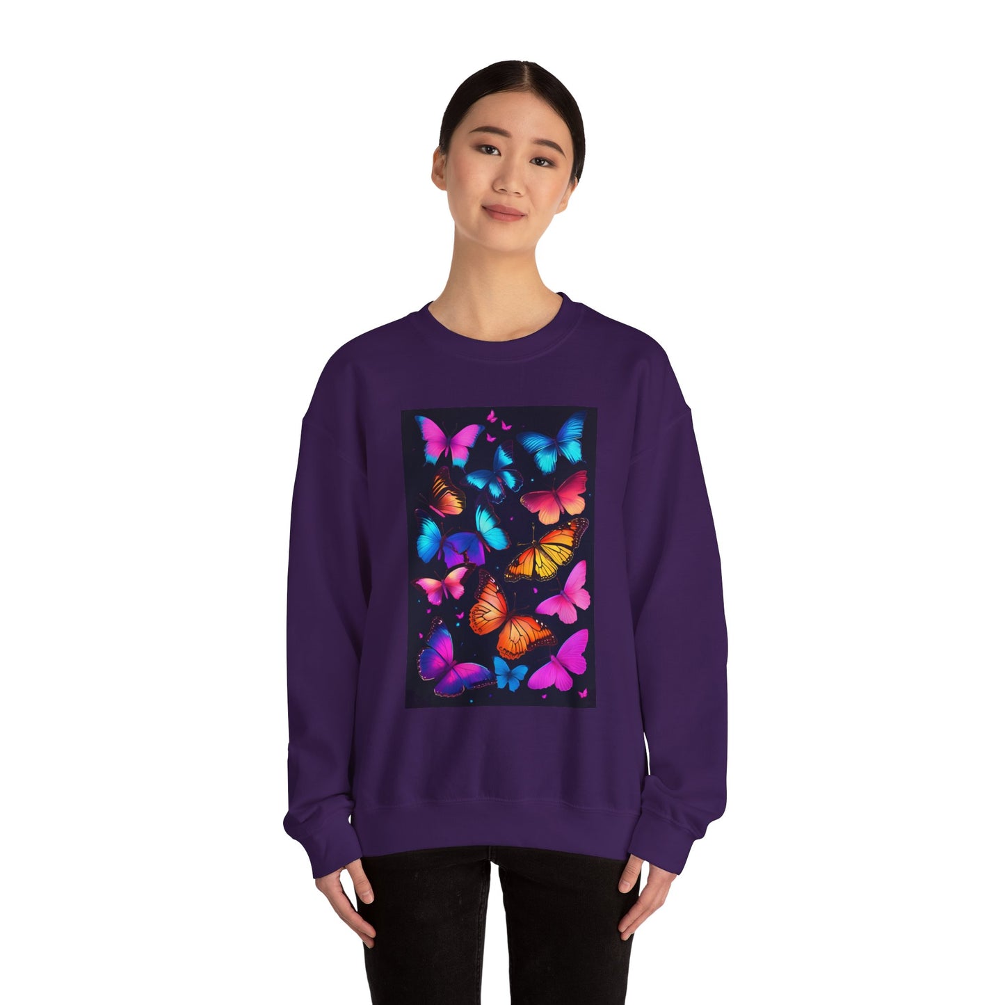 Unisex Heavy Blend™ Crewneck Sweatshirt butterflies