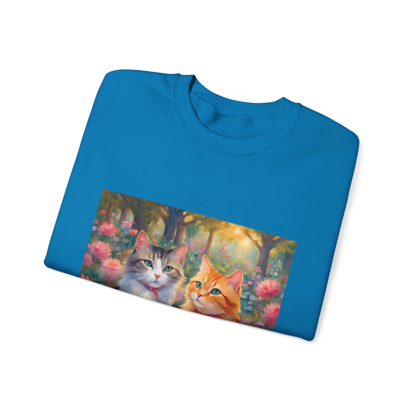 Copy of Unisex Heavy Blend™ Crewneck Sweatshirt woman Man two cats