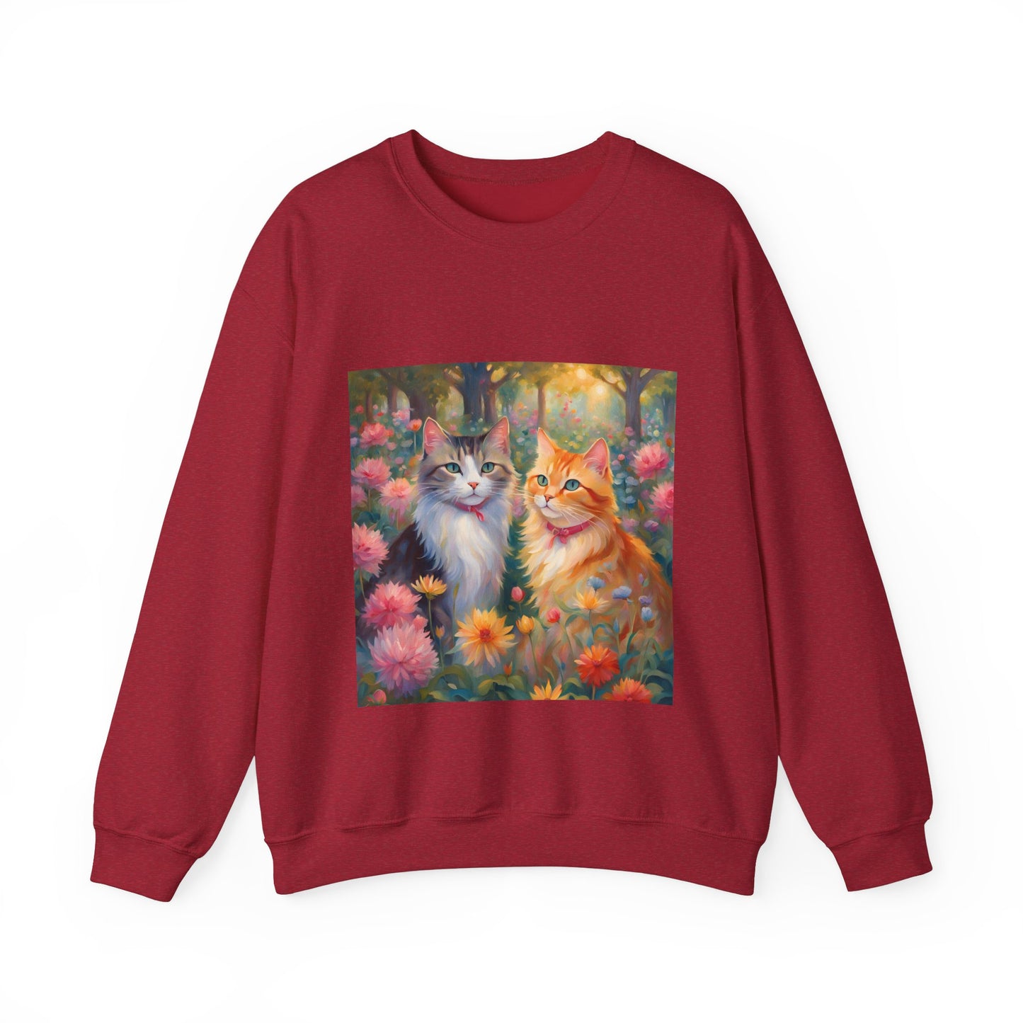 Copy of Unisex Heavy Blend™ Crewneck Sweatshirt woman Man two cats