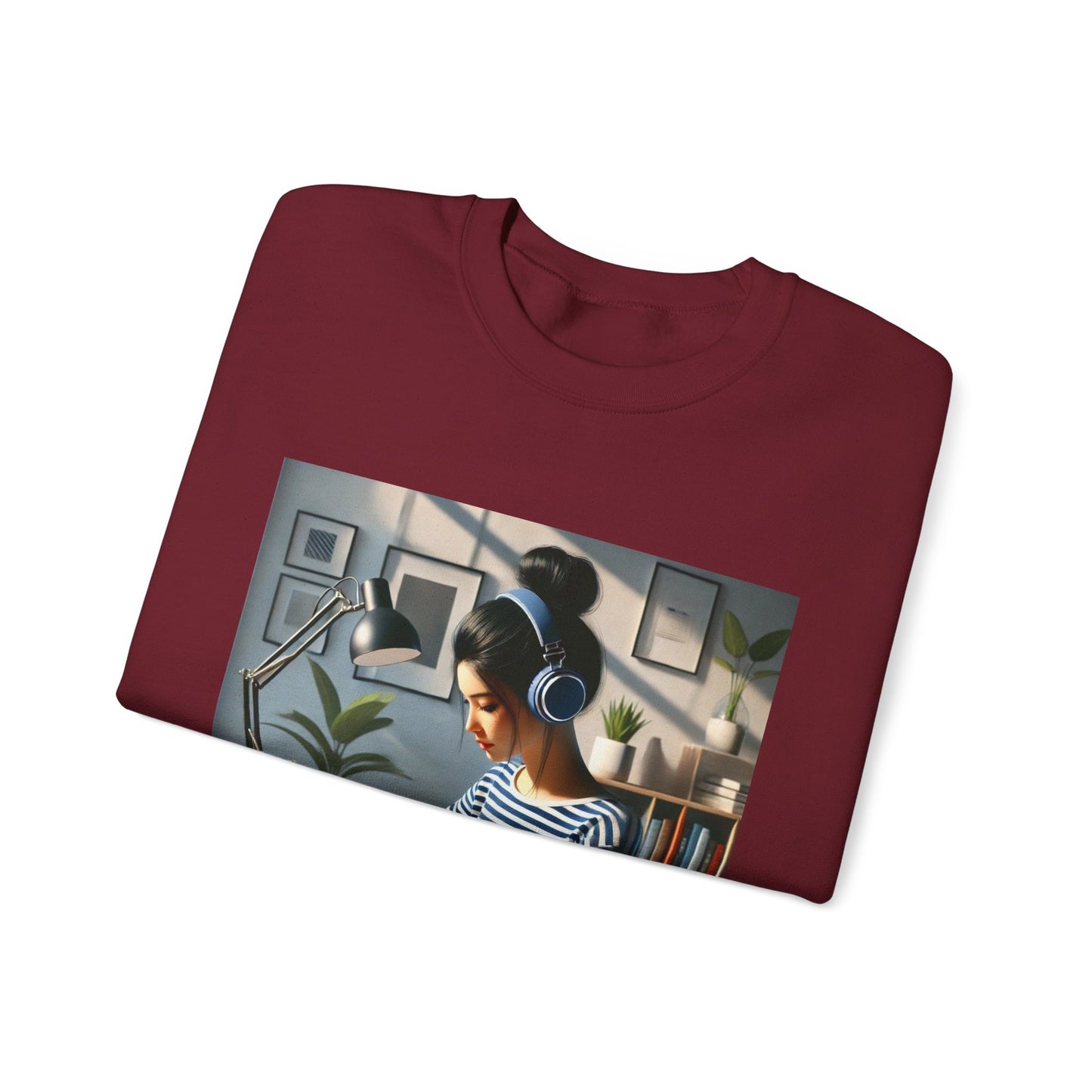 Unisex Man woman Heavy Blend™ Crewneck Sweatshirt woman is working