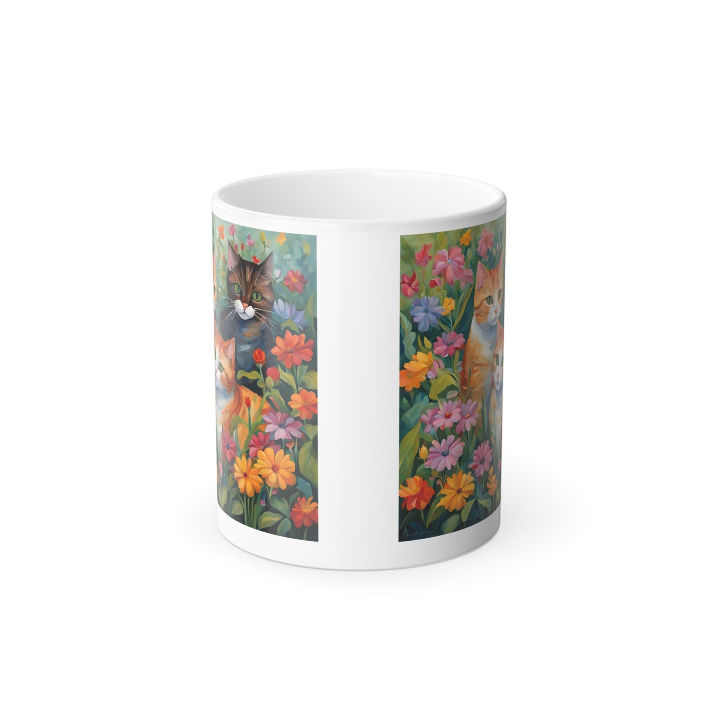 Color Morphing Mug, 11oz 3 cats