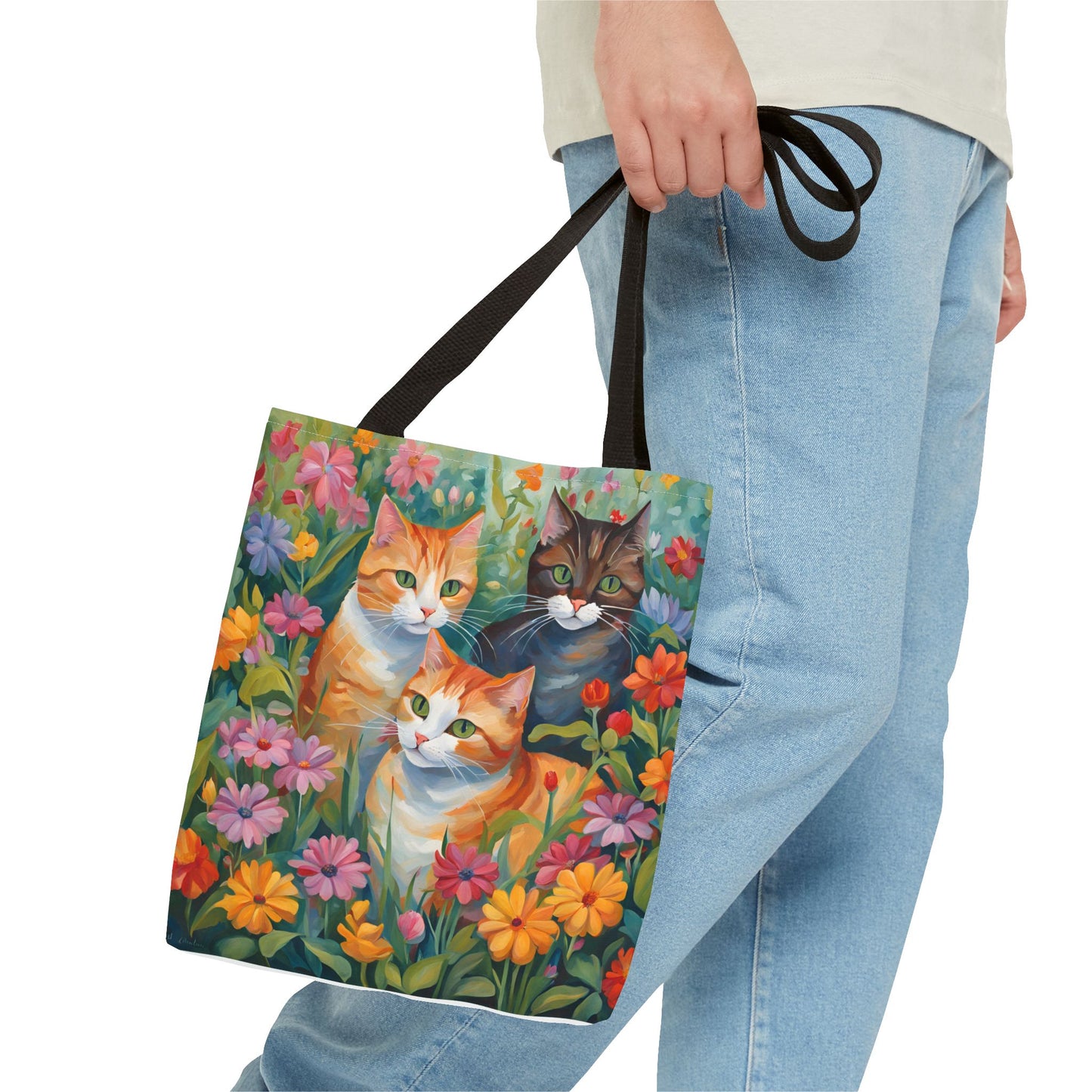 Bag Cats in love, Tote Bag, Bag for Animal Lover, Bohemian Style,