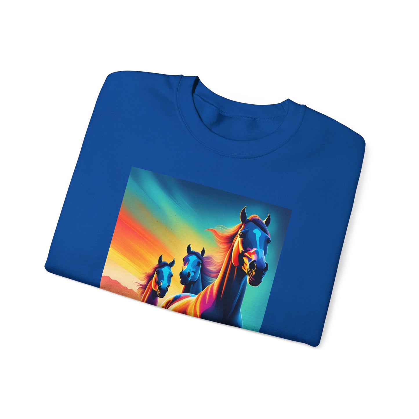 Unisex Heavy Blend™ Crewneck Sweatshirt horses woman Man