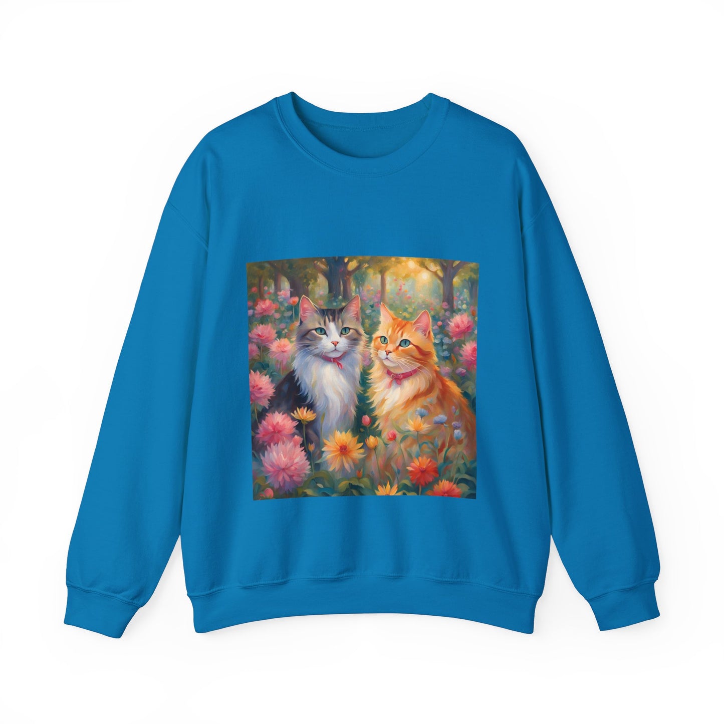 Copy of Unisex Heavy Blend™ Crewneck Sweatshirt woman Man two cats