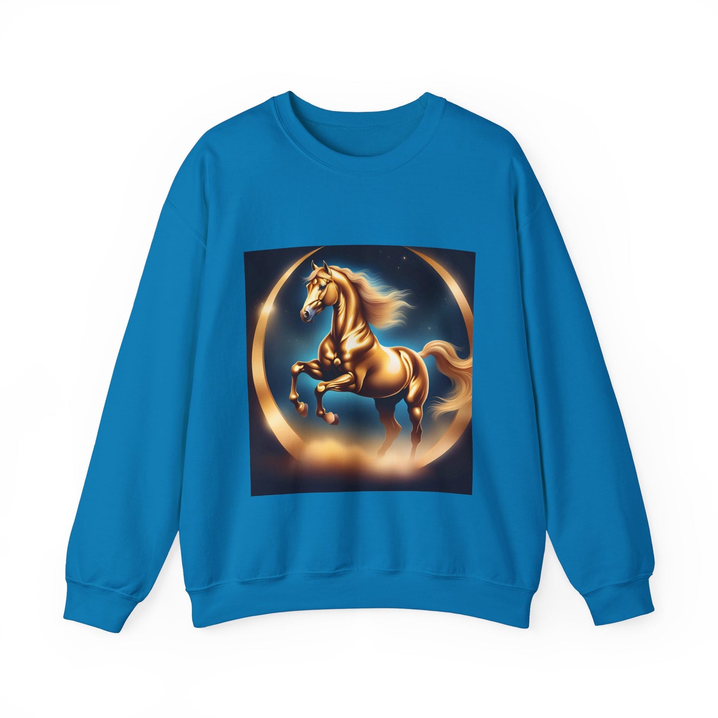 Unisex Heavy Blend™ Crewneck Sweatshirt one horse woman Man