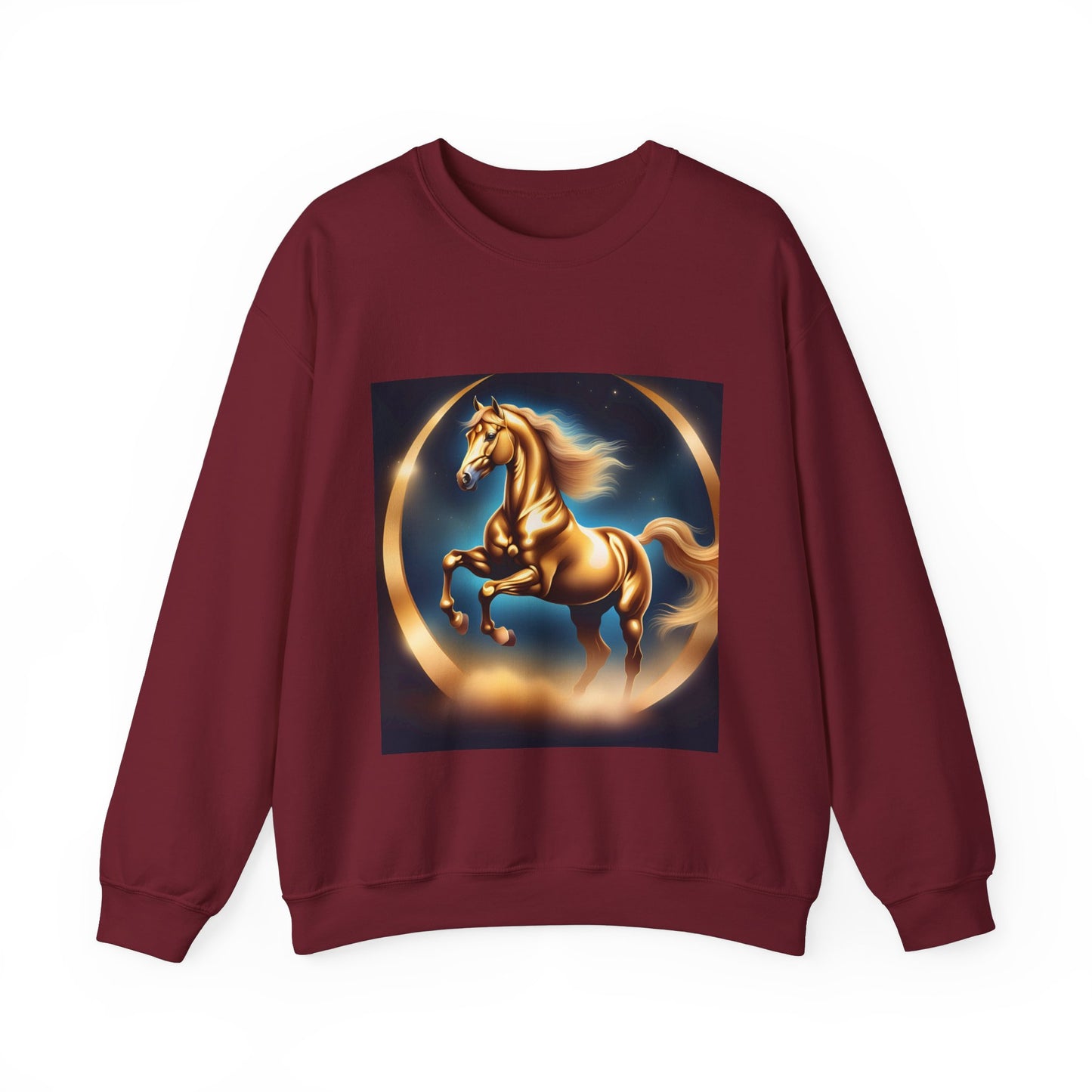 Unisex Heavy Blend™ Crewneck Sweatshirt  one horse woman Man