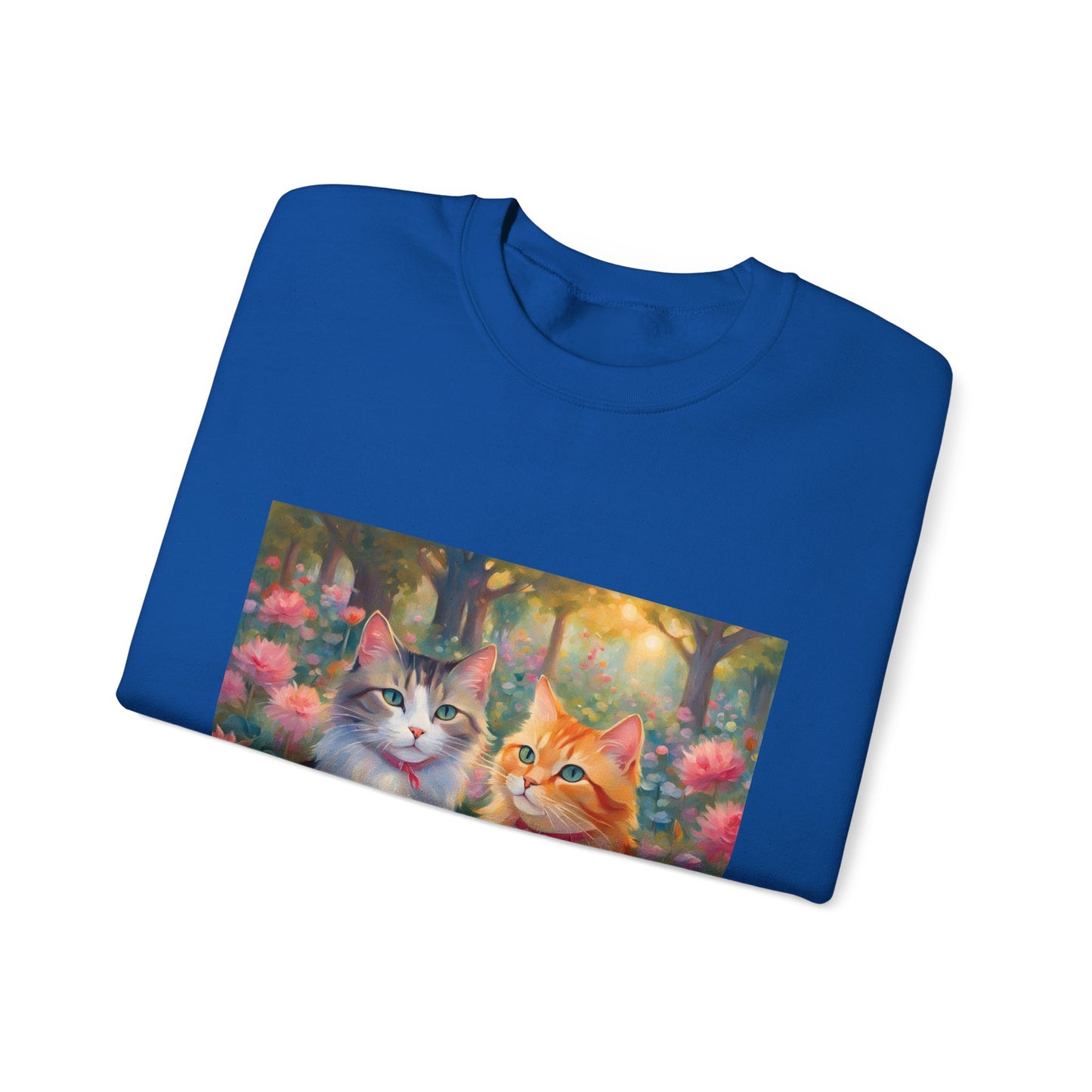 Copy of Unisex Heavy Blend™ Crewneck Sweatshirt woman Man two cats