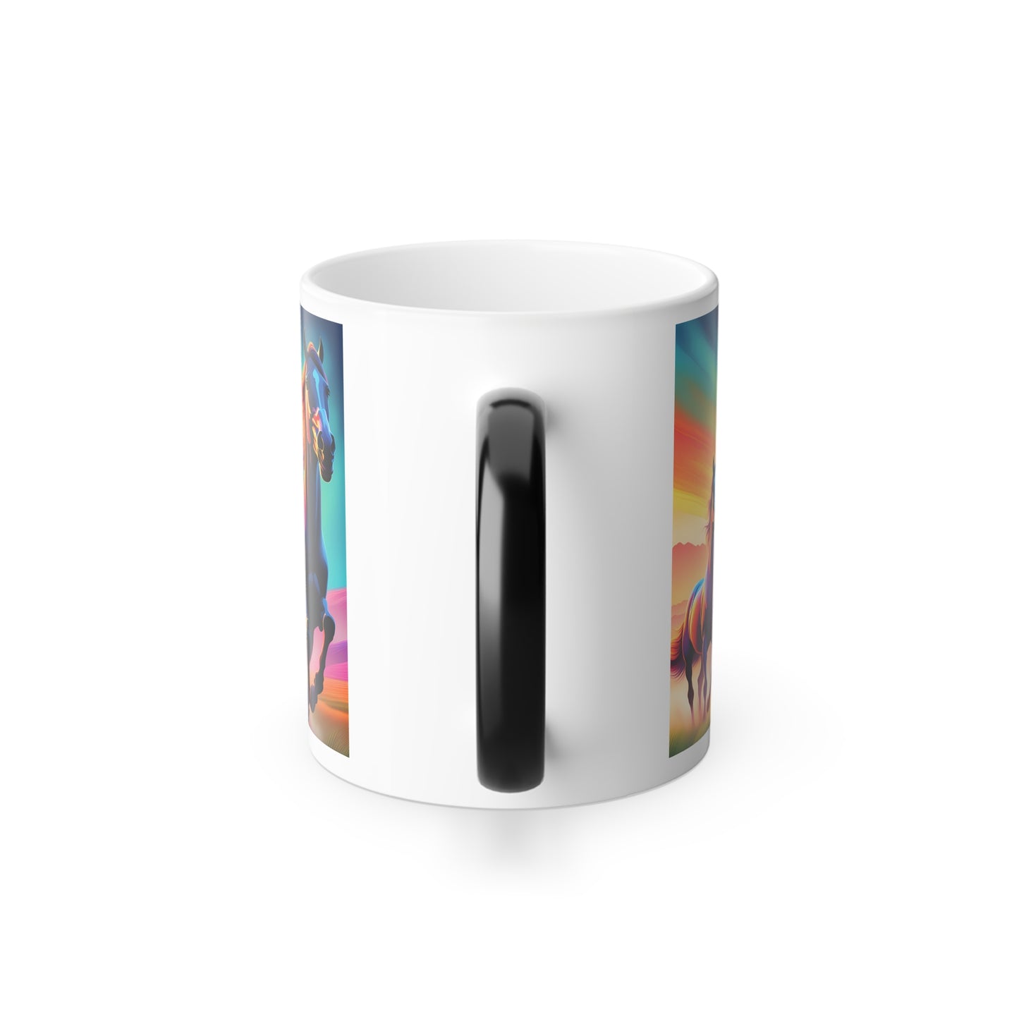 Color Morphing Mug, 11oz three horses
